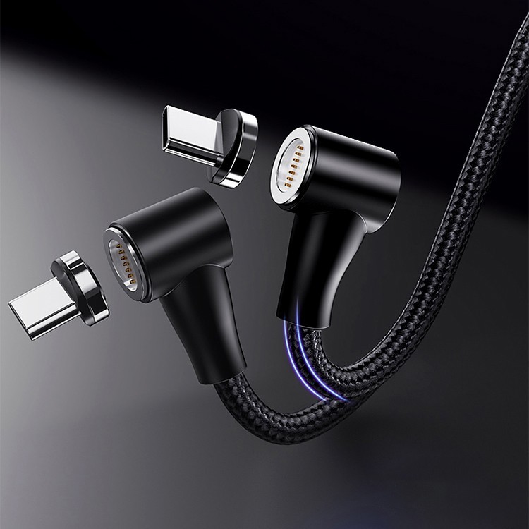 三合一彎頭磁吸數據線