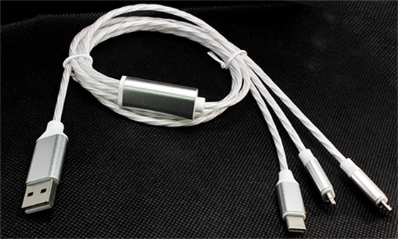 一拖三流光數據線