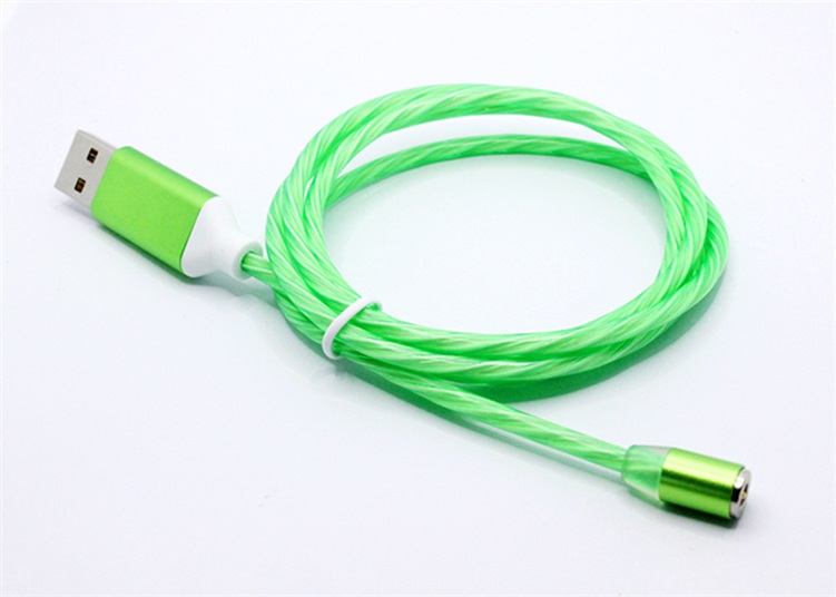 綠色流光磁吸數據線